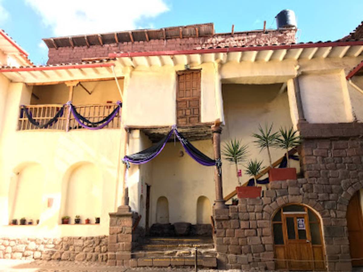 Traditional ancient house on an old town street, ideal for family vacations and tourism
